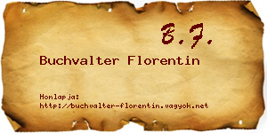 Buchvalter Florentin névjegykártya